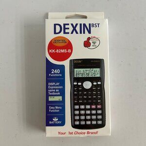 New DEXIN BST Scientific Calculator KK-82MS-B 240 Functions NIB NEW